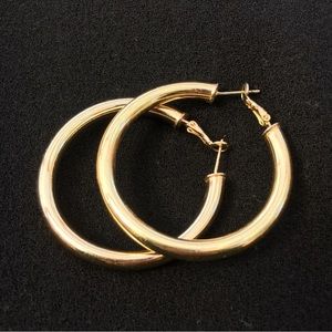 Gold hoop earrings